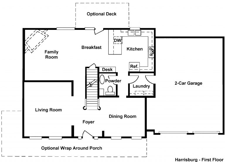 Harrisburg Home First Floor Plan Hepler Homes