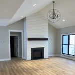 Modern Fireplace and custom lighting