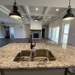 New Custom Home Kitchen and Living Room